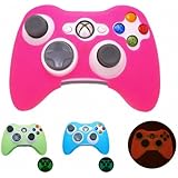 PINK GLOW in DARK Xbox 360 Game Controller Silicone Case Skin Protector Cover (Many Colors Available)