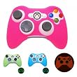 PINK GLOW in DARK Xbox 360 Game Controller Silicone Case Skin Protector Cover (Many Colors Available)