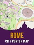 Rome, Italy City Center Street Map (Old Rome, Colosseo, Modern Center, North Center, Trastevere, Aventino-Testaccio, Esquilino-San Giovanni, Nomentano, Vatican)