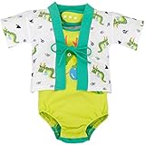 YY-Shop ベビー服 和装 男の子 女の子 ロンパース 赤ちゃん カバーオール 新生児 子供服 写真撮影 ベビースーツ 着物 半袖 二点セット (90cm, 2龍柄)