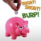 Burping Pig Bank Piggy Coin Savings by Big Mouth Toys