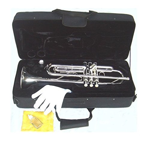 Ymc trumpet new concert band real silver plated trumpet with case