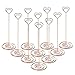 Jofefe 10pcs 8.6 Inch Tall Place Card Holder Table Number Holder Table Card Holder Table Number Stands with Heart Shape Photo Picture Memo Clips for Wedding Favors, Rose Gold