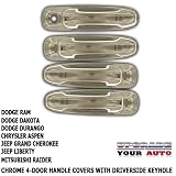 2002-2007 Jeep Liberty Chrome Door Handle Covers No Passenger Key Hole 