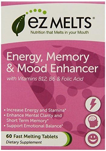 EZ Melts Energy, Memory &amp; Mood Enhancer, Natural Berry Flavor, 60 Tablets by EZ Melts
