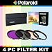 Polaroid Optics 4 Piece Filter Set (UV, CPL, FLD, WARMING) For The Sony Alpha DSLR A100, A200, A230, A290, A300, A330, SLT-A33, A350, A380, A390, A450, A500, A560, SLT-A55, A550, A700, A850, A900 & Minolta Maxxum Digital SLR Cameras Which Have Any Of These (18-70mm, 18-55mm, 75-300mm, 55-200mm, 35mm f/1.8, 85mm f/2.8, 50mm, 100mm) Sony Lenses