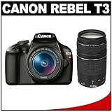 Canon EOS Rebel T3 12.2 MP CMOS Digital SLR with 18-55mm IS II Lens + Canon EF 75-300mm f/4-5.6 III Telephoto Zoom Lens