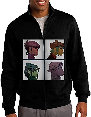 Men's Gorillaz Demon Days The Fall Plastic Beach Zip-Front Sweater Jacket