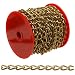 Campbell 0719017 Hobby and Craft Twist Chain, Brass Plated, #90 Trade, 0.056" Diameter, 5 lbs Load Capacity, 82 Feet Mini Reel