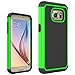 Galaxy S7, Berry Accessory(TM) [Drop Protection] Protective Case [Shock Proof] [Dual Lawyer] Hybrid Defender Armor Case Cover For Samsung Galaxy S7 With Free Berry logo stand holder (Green)