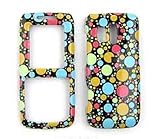 Samsung Messenger R450/R451 (Straight talk) Multi-Color Dots on Black Hard  ....