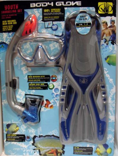 BODY GLOVE YOUTH SNORKELING SET BLUE S-M