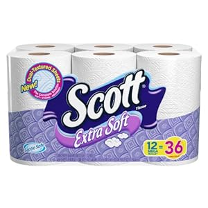 Scott Extra Soft Bath Tissue Mega Roll, 12 Count (Pack of 4)