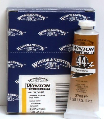 Winton Oil Colour Paint 37ml/1.25 Fl.oz. Yellow Ochre # 44 (Box of 3) by Winton