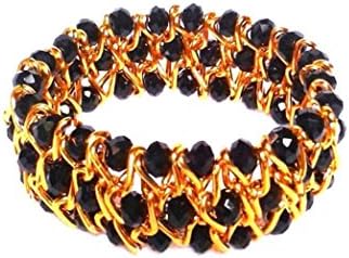 Crystal Bracelet - Stretch Bracelet - black bracelet