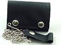 Genuine Leather Chain Wallet (Black) #Floor