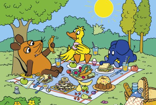 Schmidt Spiele 55969 - Die Maus, Fr&ouml;hliches Picknick, 60 Teile