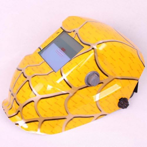 New Yellow Spider-Man Hood Welding Helmet Auto Darkening Mig Tig Arc Mask MZ0022