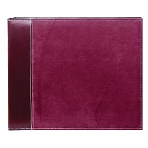 Pioneer 12-Inch-By-12-Inch Faux Suede Cover Scrapbook Binder, Bugundy