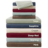 IMAGE OF Premier Comfort Heavenly 220GSM Plush Sheet Set - Deep Red - Twin