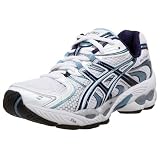 ASICS Women's GEL-Nimbus 11 Running Shoe,White/Navy/Ice Blue,10.5 B US