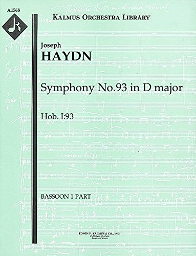 Symphony No.93 in D major, Hob.I:93: Bassoon 1 part (Qty 2) [A1568]