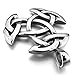 Men's Stainless Steel Pendant Necklace Silver Irish Celtic Knot Triquetra Vintage -with 23 inch Chain