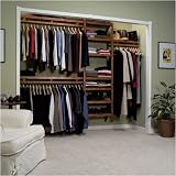 John Louis Home JLH-523 Standard 12-Inch depth Closet Shelving System, Red Mahogany