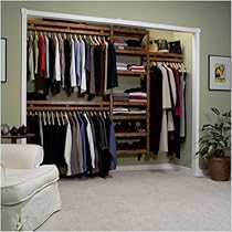 Hot Sale John Louis Home Standard Closet Shelving System, Red Mahogany