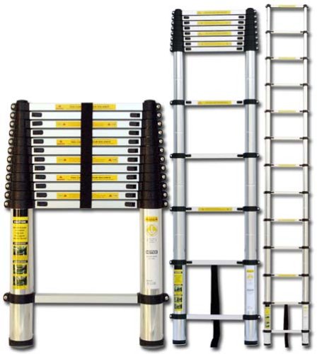 3.8m telescopic folding loft home DIY or Pro work ladder