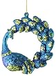 Divine Regal Peacock With Deluxe Curved Tail Christmas Ornament