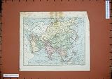 ANTIQUE MAPS ASIA PHILIPPINE ISLANDS INDIA ARABIA 1898