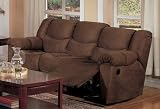 Double Reclining Sofa in Chocolate Microfiber - Coaster