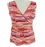 Calvin Klein Sleeveless V-Neck Top Poppy Mini Bar X-Small Calvin Klein Sleeveless V-Neck Top Poppy Mini Bar X-Small
