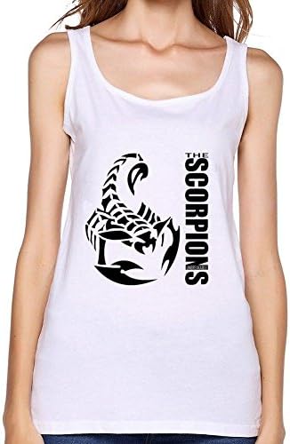 Qiaour Women's The Scorpions Logo Vest White S