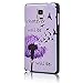 Seedan Disappearance of Dandelion Purple Painting Case for Samsung Galaxy Note 4 Protective Hard Slim Design Cover Skin Super Light