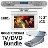 Coby KTFDVD1093 10.2-Inch Under-The-Cabinet LCD TV with Built-in DVD/CD Player and AM/FM Radio Bundle with Soehnle 65055 Digital Kitchen Scale Silver