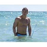 Shirtless Daniel Craig As James Bond in Water Signed Photograph