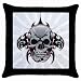 Throw Pillow Case Black of Tribal Skull (Ancient Tattoo, Art, Flaming, Flames, Chinese, Fake, Gothic, Native American)