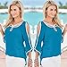 Sunward(TM) Sexy Women Irregular Off Shoulder Long Sleeve Tops Blouse (Large, Blue)