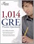 1,014 GRE Practice Questions (Graduate School Test Preparation)
