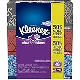 Kleenex Ultra Soft & Strong Facial Tissues, 3 Pack, 120 Count Each