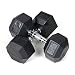 JFit Rubber Coated Hex Dumbbells - 35 lb. Pair
