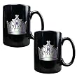 Los Angeles Kings NHL 2pc Black Ceramic Mug Set - Primary Logo by Great American Products