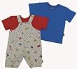 African Darlings Tan Safari Overall Dungaree with Blue T-shirt
