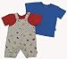 African Darlings Tan Safari Overall Dungaree with Blue T-shirt