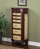 Jewelry Armoire in Faux Antique Cherry - Powell Furniture - 382-314