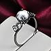 Women's Natural Opal With AAA CZ 14K Gold Black Gun Plated Engagement Band Wedding Rings,Size 6 to 8