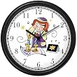 Girl Blessing the Candles Judaica Jewish Theme Wall Clock by WatchBuddy Timepieces (Slate Blue Frame)