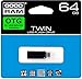 GoodRam TWIN 64GB USB 3.0 64GB USB 3.0 (3.1 Gen 1) Type-A Black USB flash drive - USB flash drives (USB 3.0 (3.1 Gen 1), Type-A, 0-70 ?C, -25-85 ?C, Cap, Black)